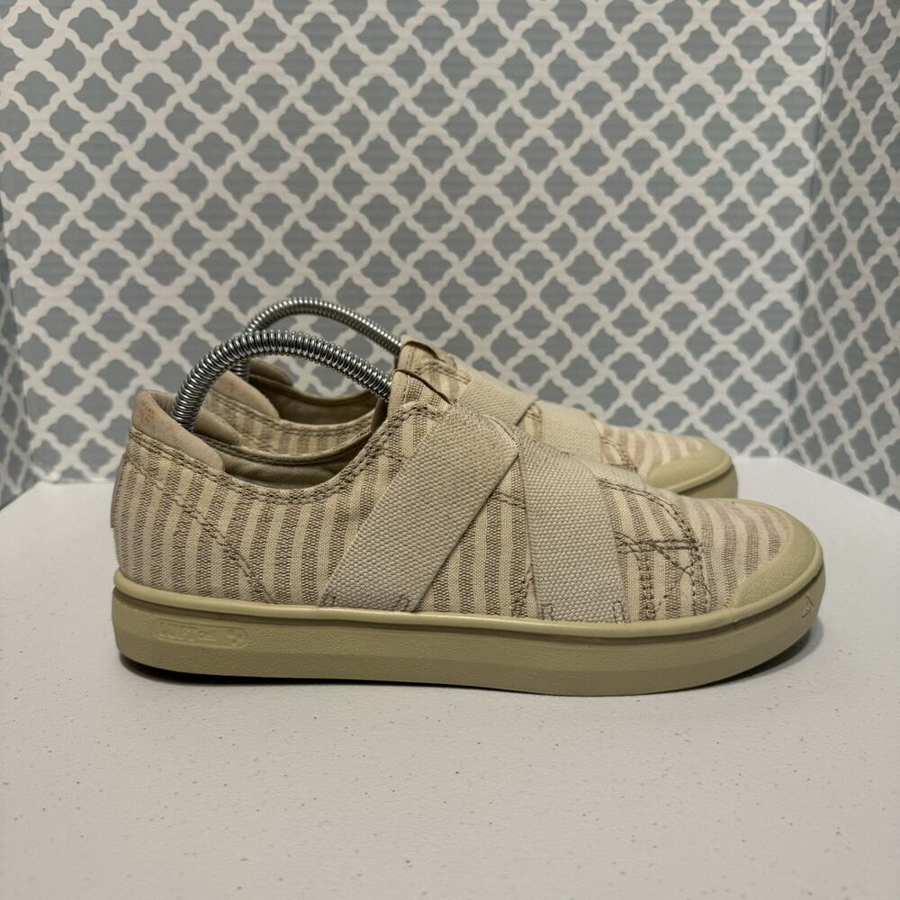Keen Elsa IV Gore Slip On Natural Birch Stripe Shoes Womens Size 9